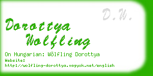 dorottya wolfling business card
